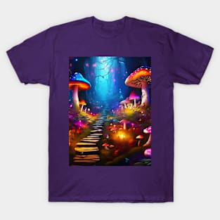 Fantasy Mushroom-scape T-Shirt